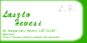 laszlo hevesi business card